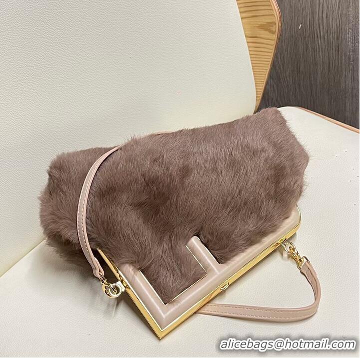 Fashion Discount FENDI FIRST SMALL mink bag 8BP129A grey