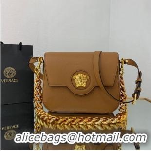 Shop Discount Versace Original medium Calfskin Leather Bag FS1067 brown