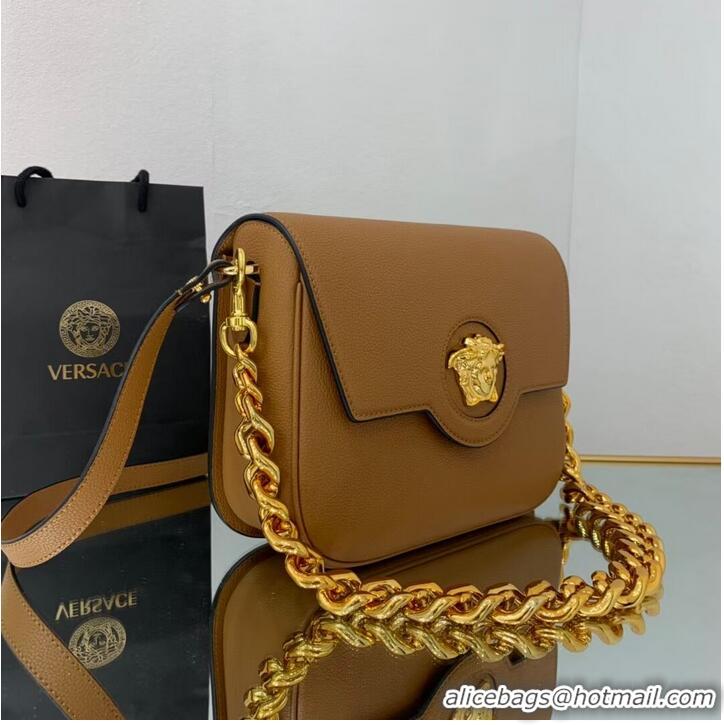 Shop Discount Versace Original medium Calfskin Leather Bag FS1067 brown