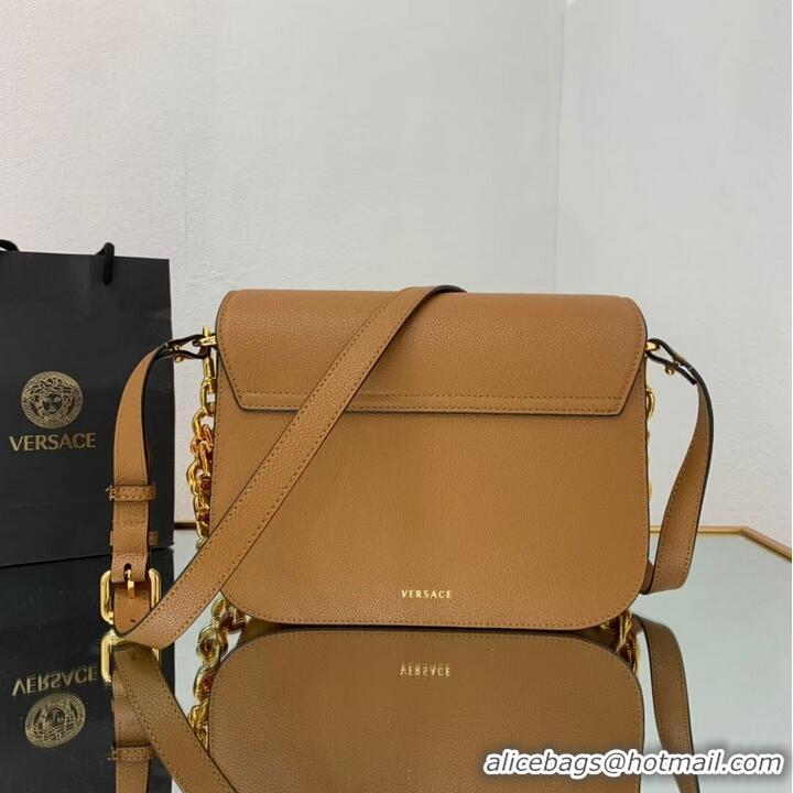 Shop Discount Versace Original medium Calfskin Leather Bag FS1067 brown