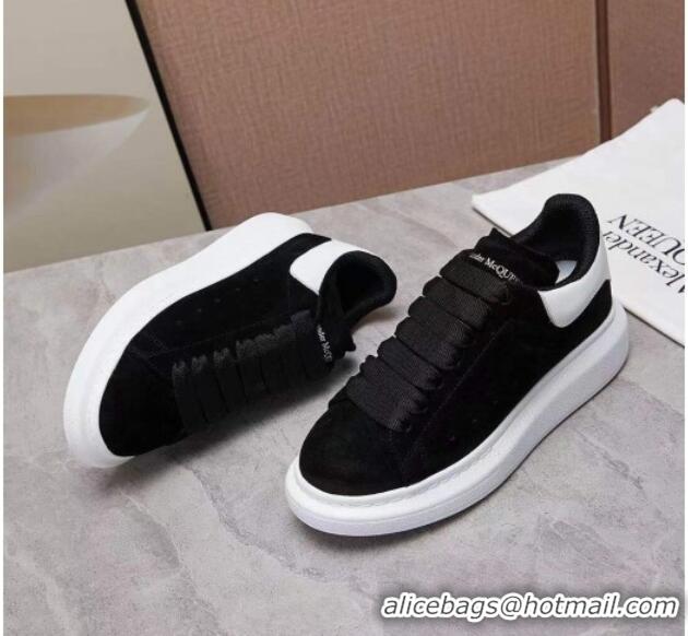 Super Quality Alexander Mcqueen Suede and Calfskin Sneakers 081331 Black