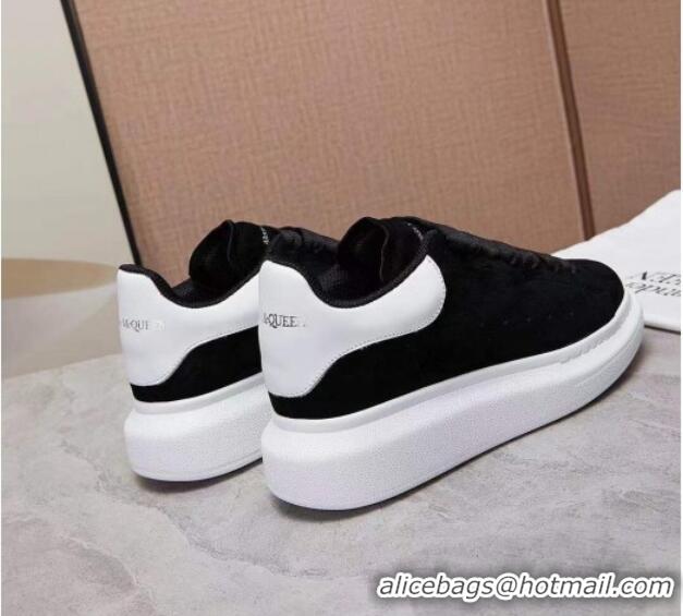 Super Quality Alexander Mcqueen Suede and Calfskin Sneakers 081331 Black