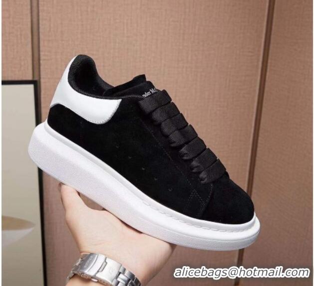 Super Quality Alexander Mcqueen Suede and Calfskin Sneakers 081331 Black