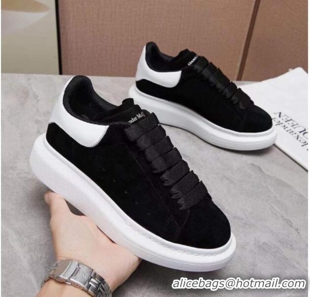 Super Quality Alexander Mcqueen Suede and Calfskin Sneakers 081331 Black