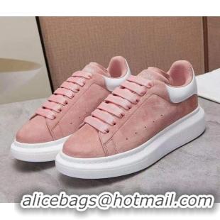 Best Design Alexander Mcqueen Suede and Calfskin Sneakers 081331 Light Pink