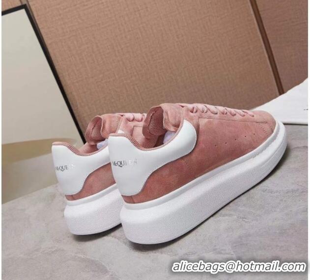 Best Design Alexander Mcqueen Suede and Calfskin Sneakers 081331 Light Pink