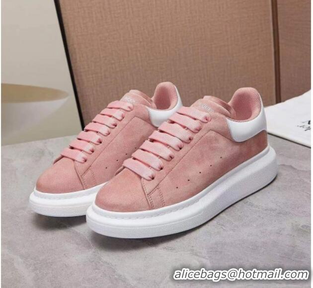 Best Design Alexander Mcqueen Suede and Calfskin Sneakers 081331 Light Pink