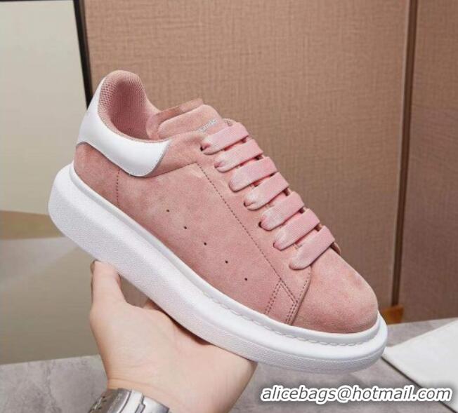 Best Design Alexander Mcqueen Suede and Calfskin Sneakers 081331 Light Pink