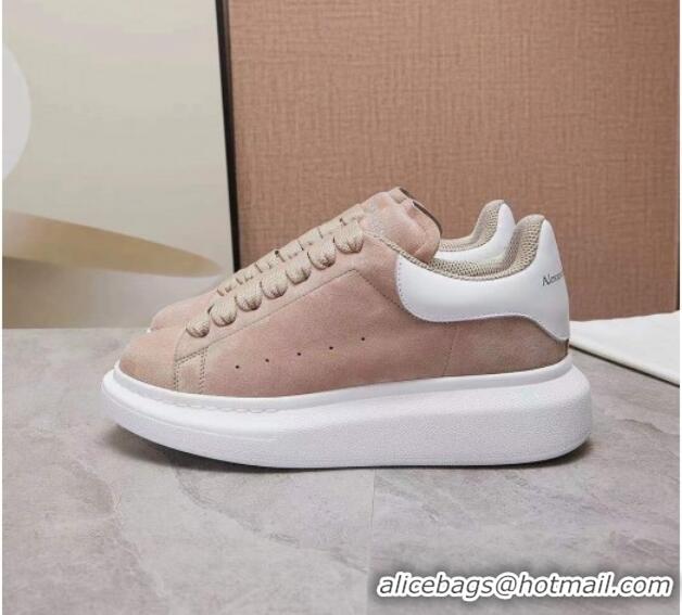 Cute Alexander Mcqueen Suede and Calfskin Sneakers 081331 Nude 