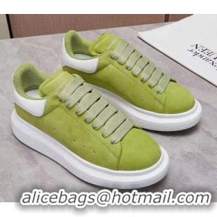 Reasonable Price Alexander Mcqueen Suede and Calfskin Sneakers 081331 Green