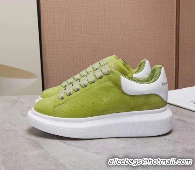 Reasonable Price Alexander Mcqueen Suede and Calfskin Sneakers 081331 Green