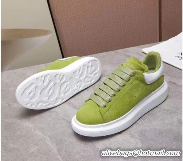 Reasonable Price Alexander Mcqueen Suede and Calfskin Sneakers 081331 Green