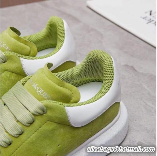 Reasonable Price Alexander Mcqueen Suede and Calfskin Sneakers 081331 Green