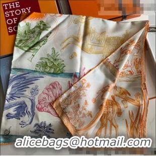 Top Grade Hermes Reversible Silk Sqaure Scarf 90x90cm H62311 Pink 2021