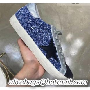 Low Price Golden Goose GGDB Sequins Sneaker Blue 051111