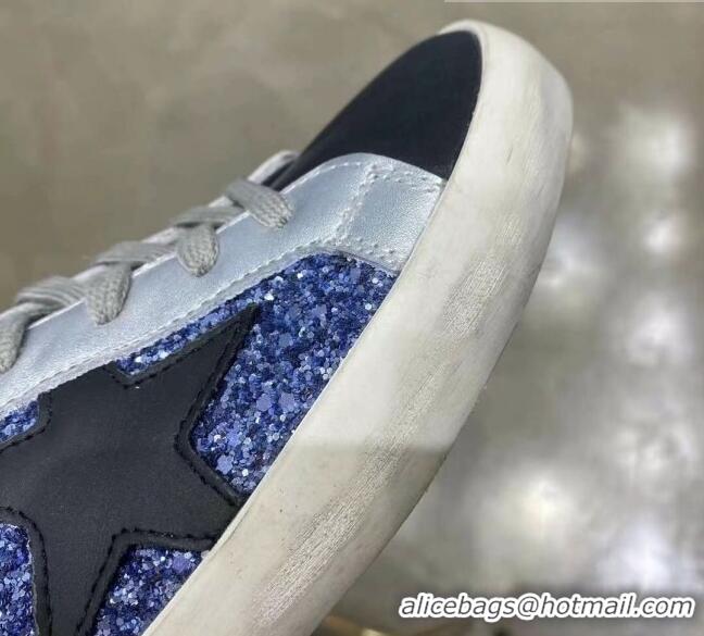 Low Price Golden Goose GGDB Sequins Sneaker Blue 051111