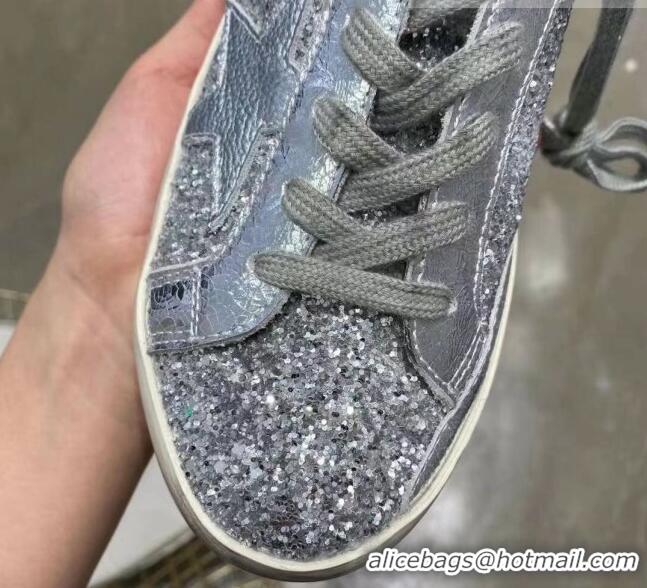 Best Price Golden Goose GGDB Sequins Sneaker Silver 051117