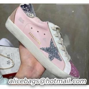 Best Luxury Golden Goose GGDB Calfskin Sequins Sneaker Pink 051118