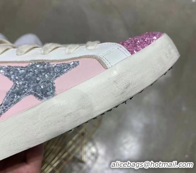 Best Luxury Golden Goose GGDB Calfskin Sequins Sneaker Pink 051118