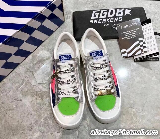 Low Cost Golden Goose Stardan Sneaker Green/Silver/Navy Blue 051119