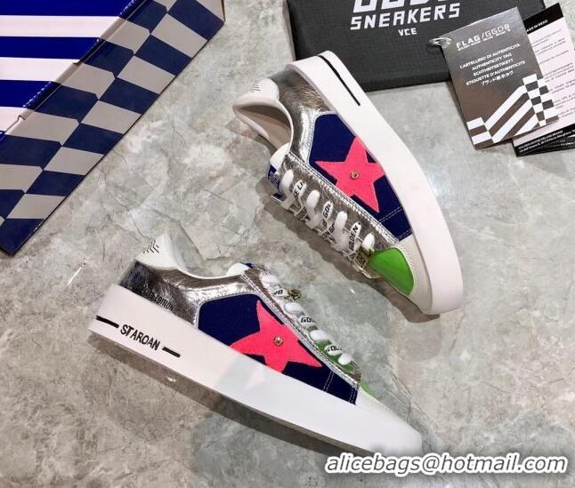 Low Cost Golden Goose Stardan Sneaker Green/Silver/Navy Blue 051119