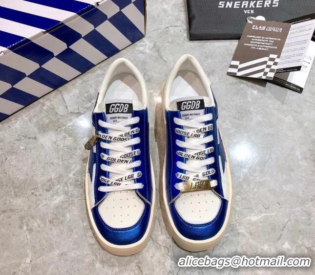 Affordable Price Golden Goose Stardan Leather Sneaker 051121 White/Blue