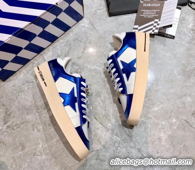 Affordable Price Golden Goose Stardan Leather Sneaker 051121 White/Blue