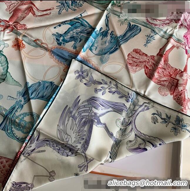 Cheapest Hermes Reversible Silk Sqaure Scarf 90x90cm H62311 Blue 2021