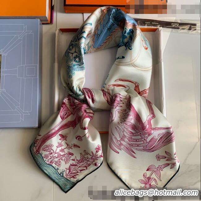 Cheapest Hermes Reversible Silk Sqaure Scarf 90x90cm H62311 Blue 2021