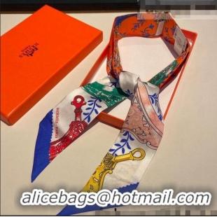 Good Quality Hermes Stirrup Twilly Silk Bandeau Scarf H62542 Orange 2021