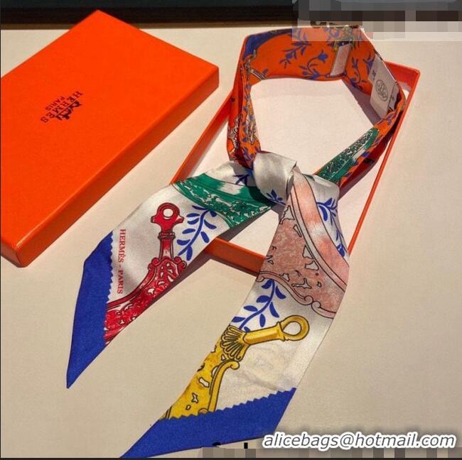 Good Quality Hermes Stirrup Twilly Silk Bandeau Scarf H62542 Orange 2021