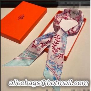 Top Grade Hermes Stirrup Twilly Silk Bandeau Scarf H62542 Pink 2021