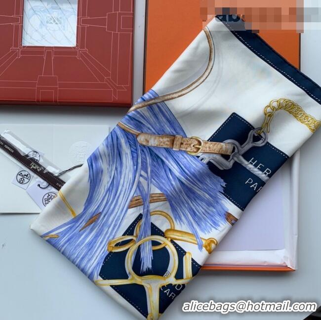 Cheapest Hermes Sketch Twilly Silk Square Scarf 90x90cm H81801 Blue 2021