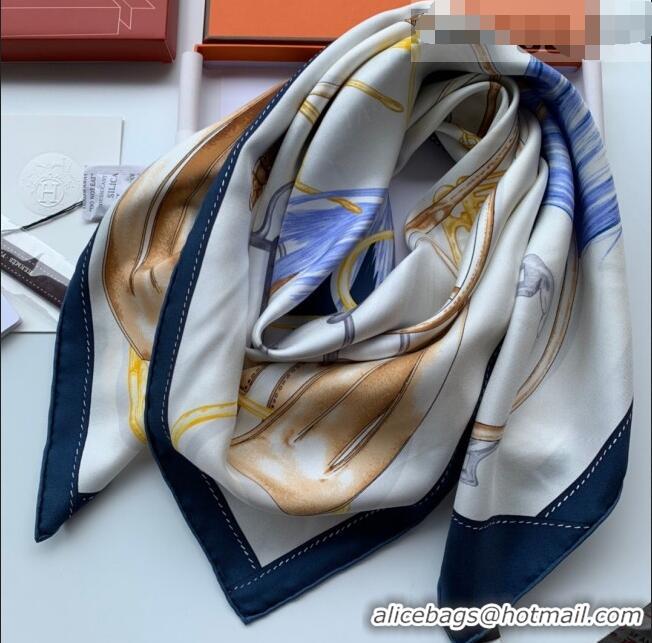 Cheapest Hermes Sketch Twilly Silk Square Scarf 90x90cm H81801 Blue 2021