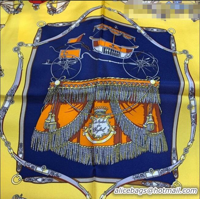 Affordable Price Hermes Twilly Silk Square Scarf 90x90cm H81805 Yellow 2021