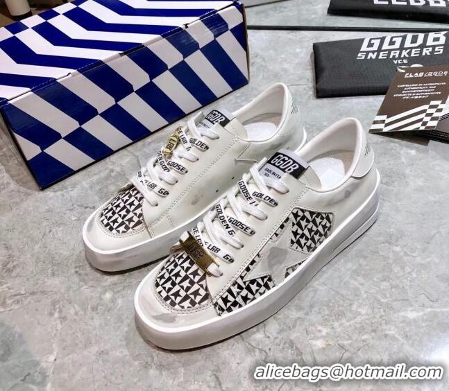 Best Quality Golden Goose Stardan Star Print Sneaker White/Black 051126