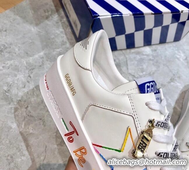 Good Quality Golden Goose Graffiti White Calfskin Sneaker 051127