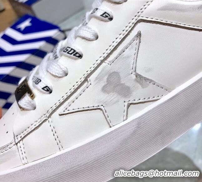 Pretty Style Golden Goose Purestar White Calfskin Sneaker 051129