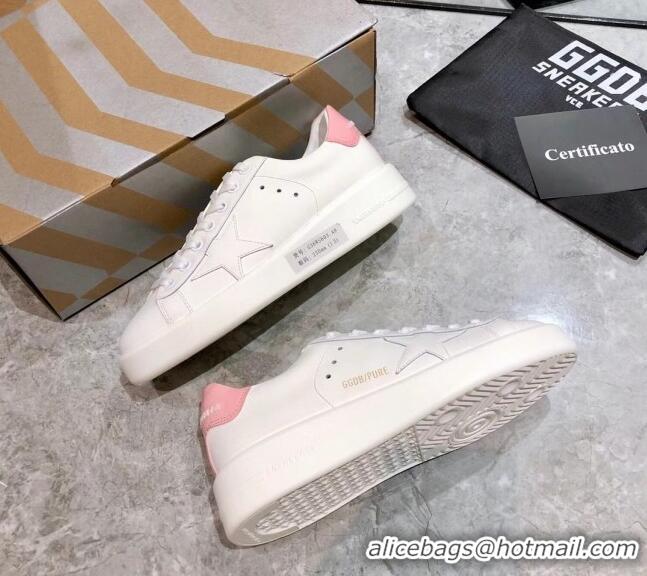 Best Product Golden Goose Purestar White Calfskin Sneaker Pink 051134