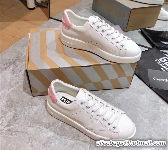 Best Product Golden Goose Purestar White Calfskin Sneaker Pink 051134