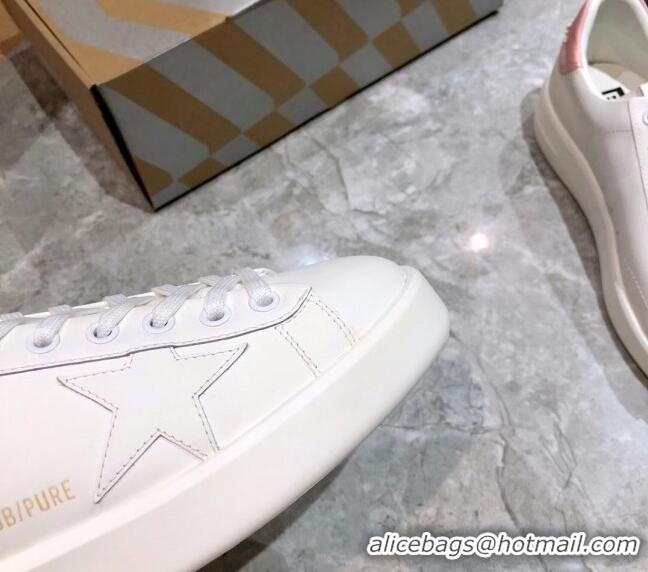 Best Product Golden Goose Purestar White Calfskin Sneaker Pink 051134