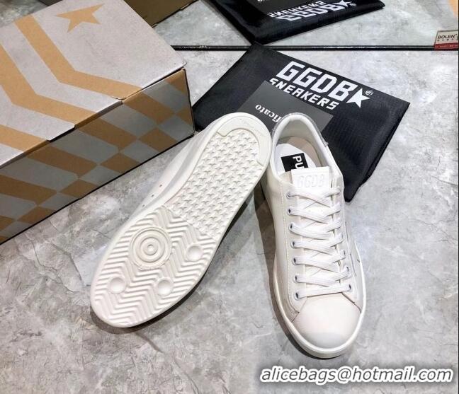 Good Quality Golden Goose Purestar White Calfskin Sneaker Silver 051135