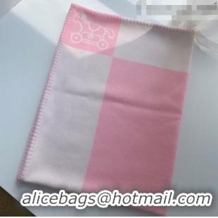 Good Product Hermes Wool & Cashmere Baby Blanket HB93014 Pink 2021