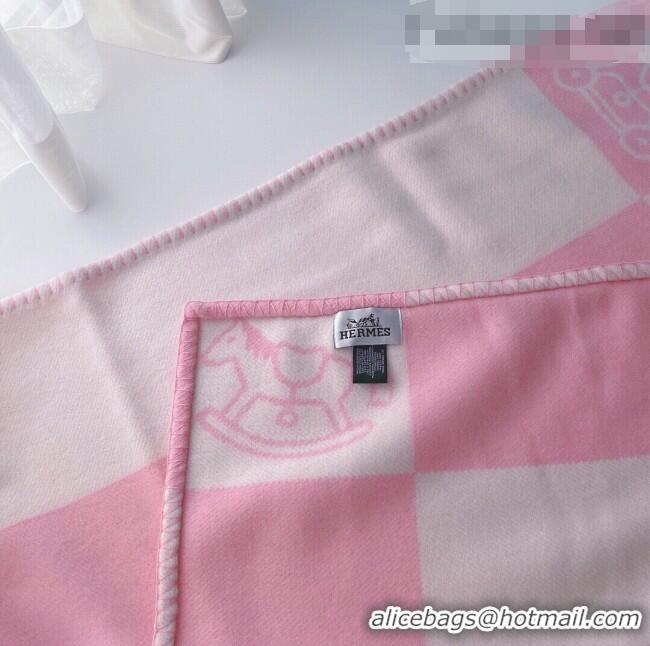 Good Product Hermes Wool & Cashmere Baby Blanket HB93014 Pink 2021