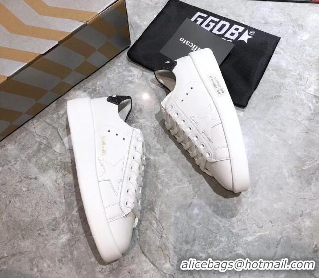 Top Design Golden Goose Purestar White Calfskin Sneaker Black 051138