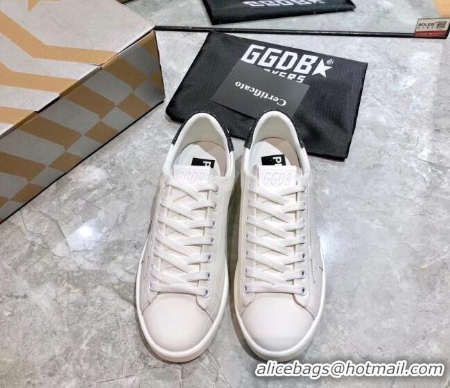 Top Design Golden Goose Purestar White Calfskin Sneaker Black 051138