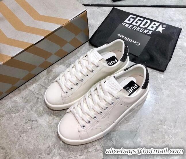 Top Design Golden Goose Purestar White Calfskin Sneaker Black 051138