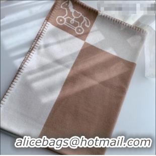 Buy Discount Hermes Wool & Cashmere Baby Blanket HB93015 Coffee 2021