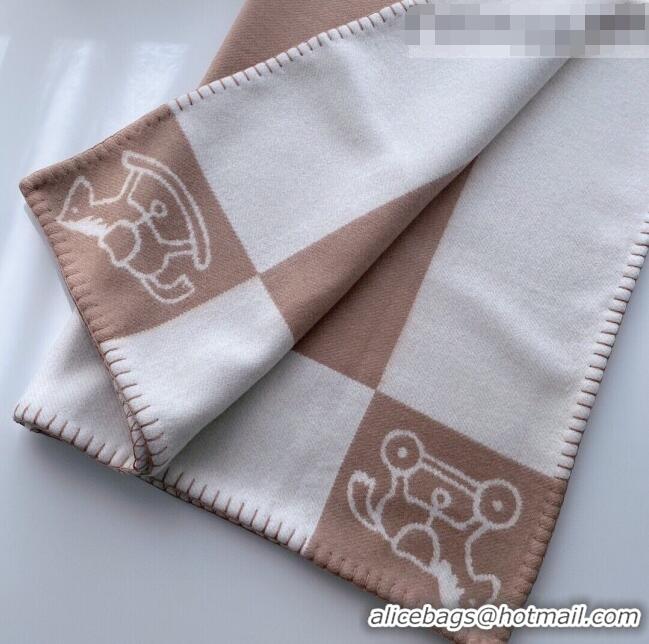 Buy Discount Hermes Wool & Cashmere Baby Blanket HB93015 Coffee 2021