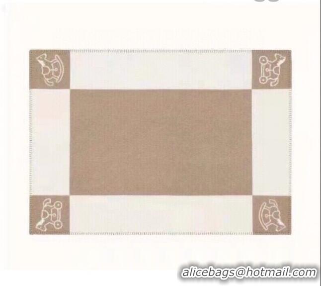 Buy Discount Hermes Wool & Cashmere Baby Blanket HB93015 Coffee 2021